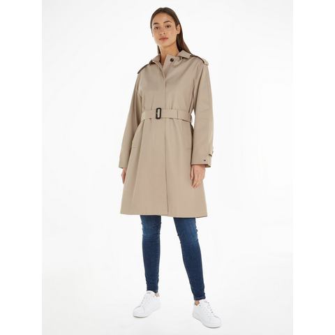 Tommy Hilfiger Korte jas COTTON SB HOODED BELTED COAT