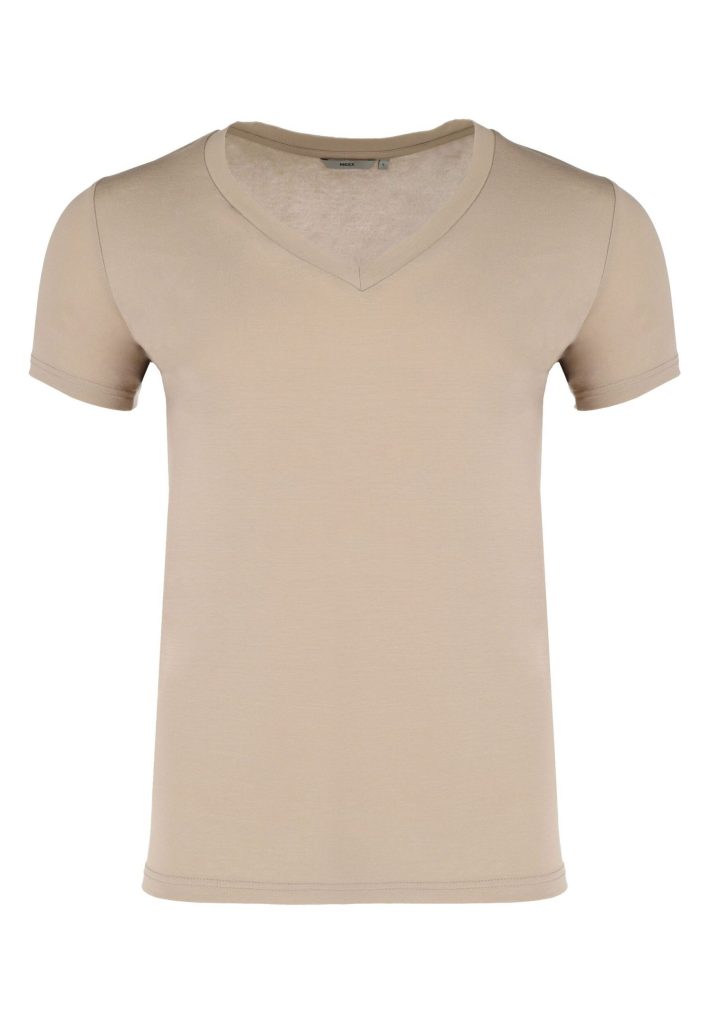 Slim v-neck t-shirt Nude