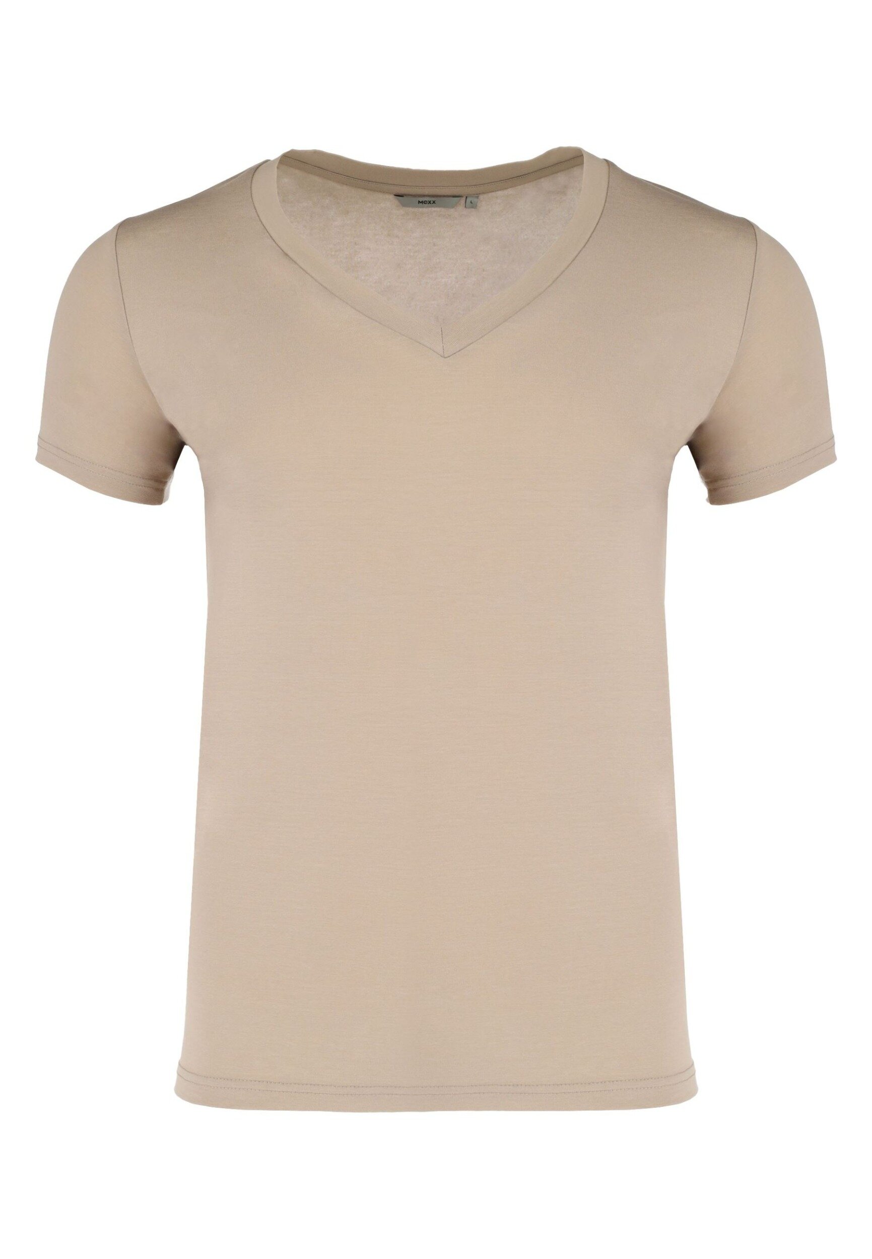 Slim v-neck t-shirt Nude