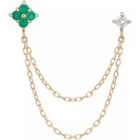 Anna+Nina Oorbellen - Single Enchanted Chain Stud Earring 14K in multi