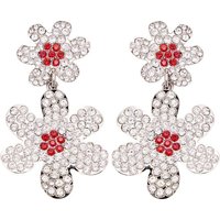 Marni Oorbellen - Flower Pendant Earrings in silver