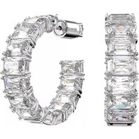 Swarovski Oorbellen - Millenia hoop Octagon cut Rhodium plated in silver