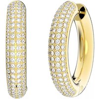 Swarovski Oorbellen - Dextera hoop Medium Gold-tone plated in white