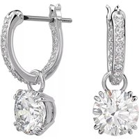 Swarovski Oorbellen - Constella drop Round cut Rhodium plated in silver