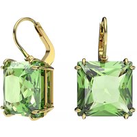 Swarovski Oorbellen - Millenia drop Square cut Gold-tone plated in green