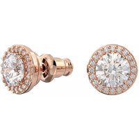 Swarovski Oorbellen - Constella Round cut Pavé rose gold-tone plated in quarz