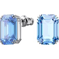 Swarovski Oorbellen - Millenia Octagon cut Rhodium plated in blue