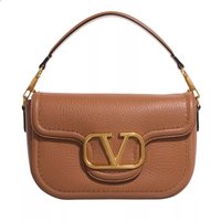 Valentino Garavani Shoppers - Shoulder Bag Alltime Brass Logo in cognac