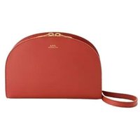 A.P.C. Shoppers - Demi-Lune Crossbody - Leather - Smoked Red in rood