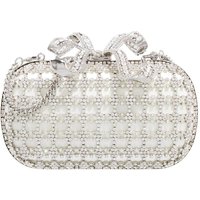 self-portrait Clutches - Champagne Crystal Clutch Bag in crème