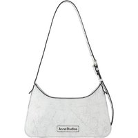 Acne Studios Shoppers - Platt Mini Crackle Hobo Bag - Leather - White in wit