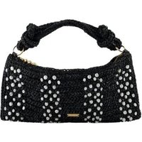 Cult Gaia Shoppers - Hera Nano Shoulder Bag - Raffia - Black in zwart