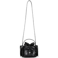 Acne Studios Shoppers - Multipocket Mini Black Lamb Leather Shoulder Bag in zwart