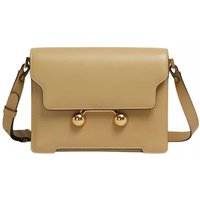 Marni Shoppers - Medium Leather Shoulder Bag in beige