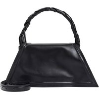 Paris Best Shoppers - Mini Wire Black Cow Leather Handbag in zwart