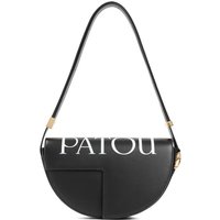 Patou Shoppers - Black Leather Shoulder Bag in zwart