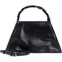 Paris Best Shoppers - Wire Black Cow Leather Handbag in zwart