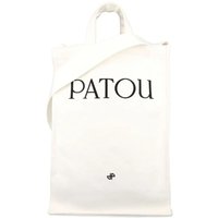 Patou Shoppers - Cream White Shoulder Bag With Logo in beige