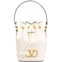 Valentino Garavani Bucket bags - V-Logo Signature Mini Bucket in wit