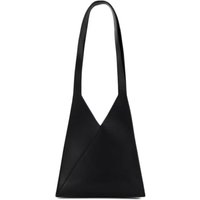 MM6 Maison Margiela Shoppers - Flap Japanese Hobo Bag  - Black - Leather in zwart