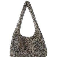 Kara Shoppers - Crystal Mesh Armpit Bag - Polyester - Black Pixel in grijs