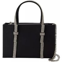 Kara Shoppers - Bow Midi Handbag - Leather - Black in zwart