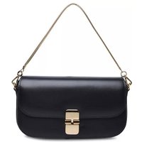 A.P.C. Shoppers - Grace' Black Leather Bag in zwart