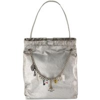 Balenciaga Shoppers - Crush Tote M Shoulder Bag - Leather - Silver in zilver