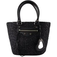 Balenciaga Shoppers - Le Cagole Panier M Shoulder Bag - Nylon - Black in zwart