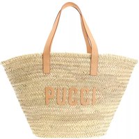 Emilio Pucci Bucket bags - Bucket Bag Palm Straw And Techno Twill in beige