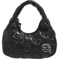 Karl Lagerfeld Hobo bags - K/Ikonik 2.0 Quilted Sm Hobo in zwart