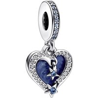 Pandora Charms - Himmlische Sternschnuppe Herz doppelter Anhänger C in blue