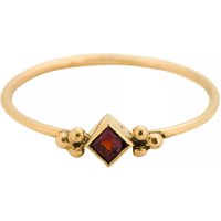 Anna+Nina Ringen - Carré Ring Garnet 14K in red