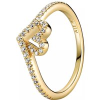 Pandora Ringen - Timeless Wishbone Funkelndes Herz Ring in gold