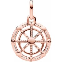 Pandora Charms - Spinning wheel 14k rose gold-plated medallion with in silver