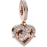 Pandora Charms - Heart & Mum Dangle in gold