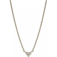 Pandora Kettingen - Heart 14k gold-plated necklace withcubic zirconia in gold