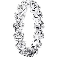 Pandora Ringen - Hearts sterling silver ring with clear cubic zirco in silver