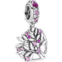 Pandora Charms - Rosafarbener Familienstammbaum Charm-Anhänger in silver