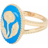 Anna+Nina Ringen - Meadow Ring 14K Yellow Gold/Sterling Silver in blue