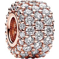 Pandora Charms - 14k Rose gold-plated charm withcubic zirconia in gold