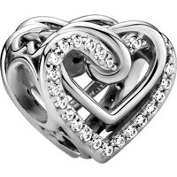 Pandora Charms - Funkelnde Verschlungene Herzen Charm in silver