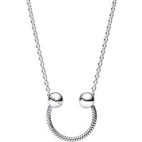 Pandora Kettingen - Pandora Moments U-shape Charm Pendant Necklace in silver