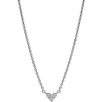 Pandora Kettingen - Heart sterling silver necklace withcubic zirconia in silver