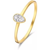 Isabel Bernard Ringen - Isabel Bernard Baguette damen Ring 585 Gold IB3300 in gold