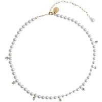 Simone Rocha Kettingen - Pearl Crystal Dagger Choker Necklace in white