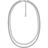 Michael Kors Kettingen - Platinum-Plated Mixed Tennis Double Layer Necklace in silver