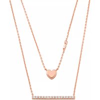 Michael Kors Kettingen - 14K Gold-Plated Sterling Silver Double Layer Heart in gold