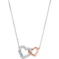 Michael Kors Kettingen - Pavé Interlocking Heart Necklace in silver