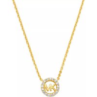 Michael Kors Kettingen - Michael Kors 14K Gold Sterling Silver Logo Pendant in gold